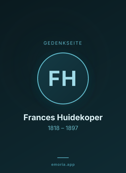 Gedenkportrait von Frances Huidekoper