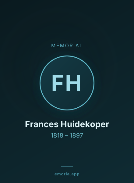 Memorial portrait of Frances Huidekoper