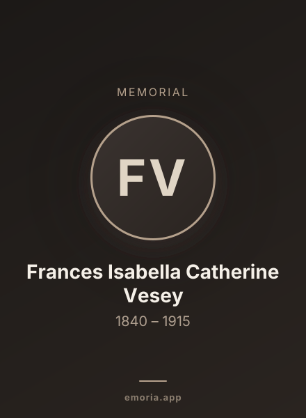 Memorial portrait of Frances Isabella Catherine Vesey