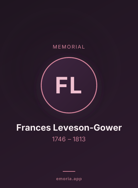 Memorial portrait of Frances Leveson-Gower