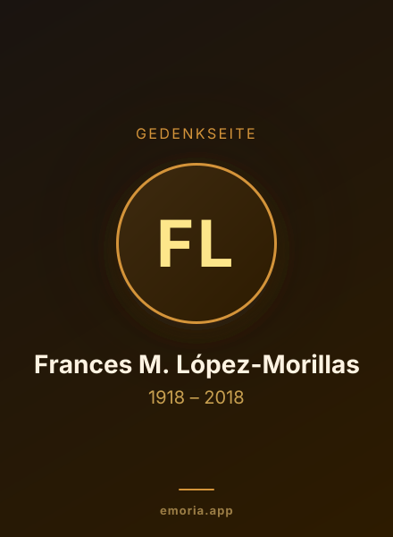 Gedenkportrait von Frances M. López-Morillas