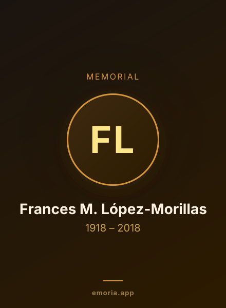 Memorial portrait of Frances M. López-Morillas