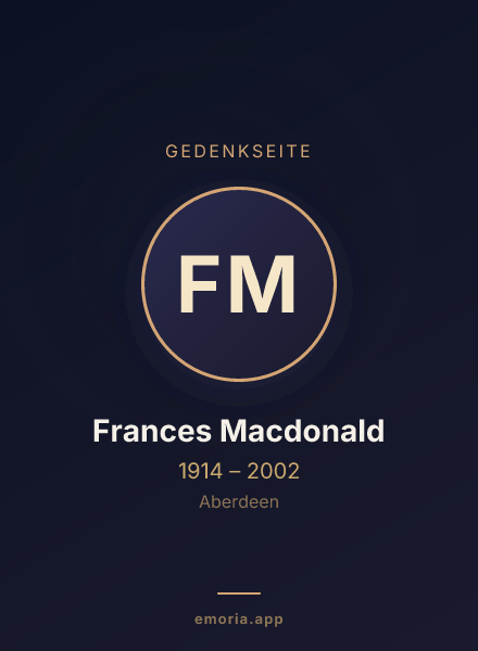 Gedenkportrait von Frances Macdonald
