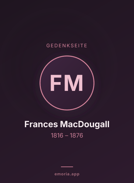 Gedenkportrait von Frances MacDougall
