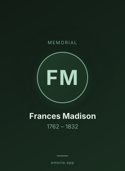 Memorial portrait of Frances Madison