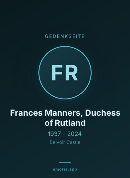 Gedenkportrait von Frances Manners, Duchess of Rutland
