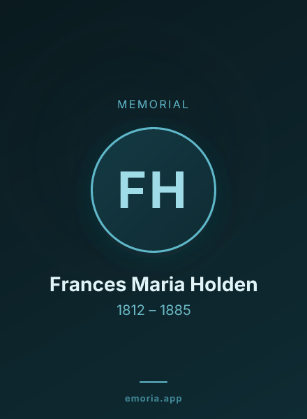 Memorial portrait of Frances Maria Holden