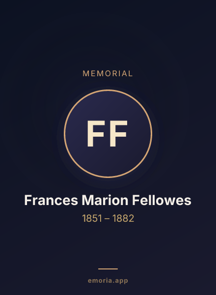 Memorial portrait of Frances Marion Fellowes