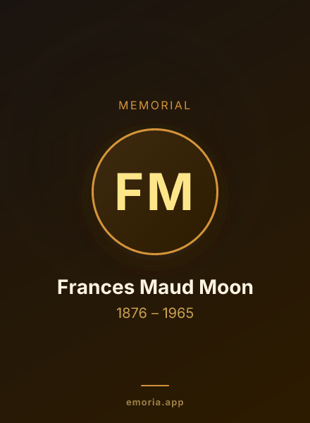 Memorial portrait of Frances Maud Moon