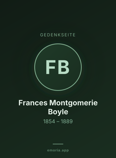 Gedenkportrait von Frances Montgomerie Boyle