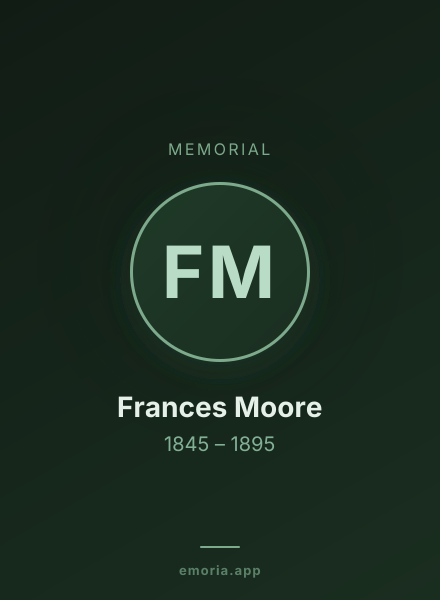 Memorial portrait of Frances Moore