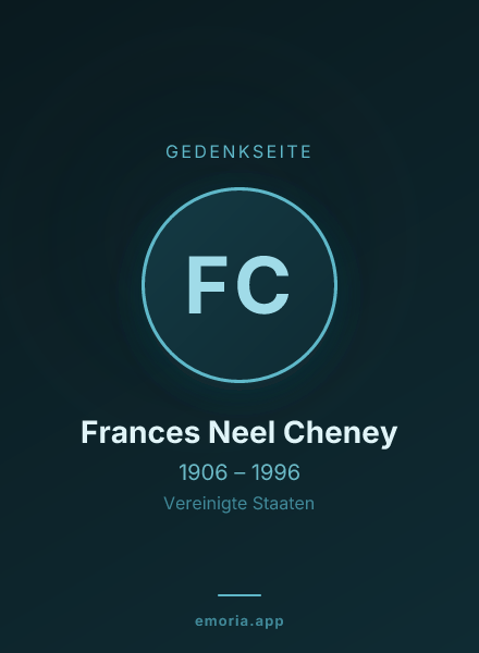 Gedenkportrait von Frances Neel Cheney