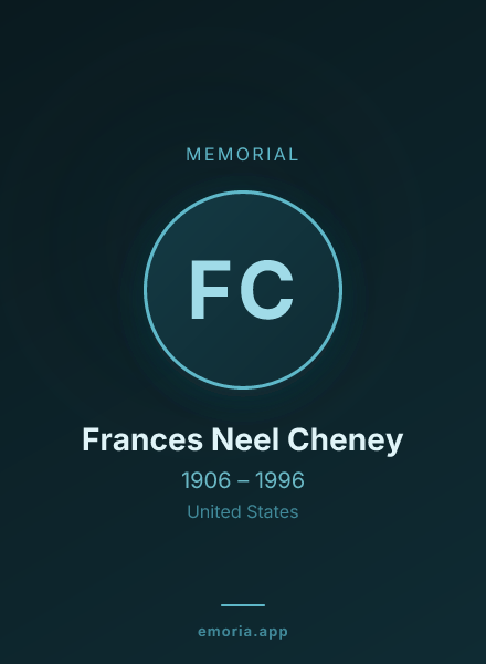 Memorial portrait of Frances Neel Cheney