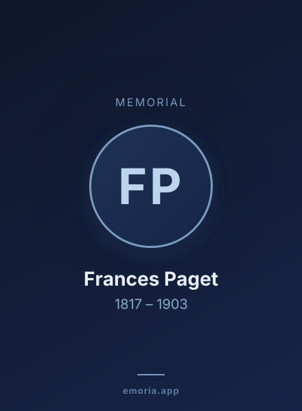 Memorial portrait of Frances Paget