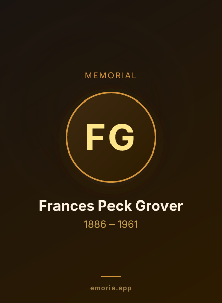 Memorial portrait of Frances Peck Grover