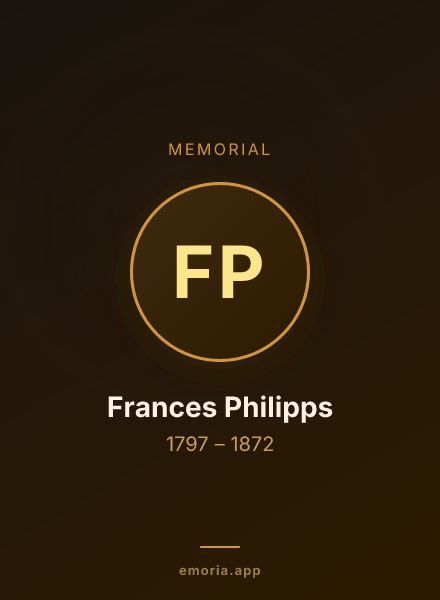 Memorial portrait of Frances Philipps