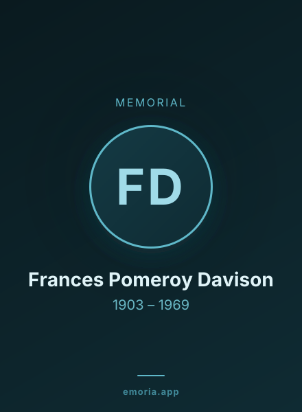 Memorial portrait of Frances Pomeroy Davison