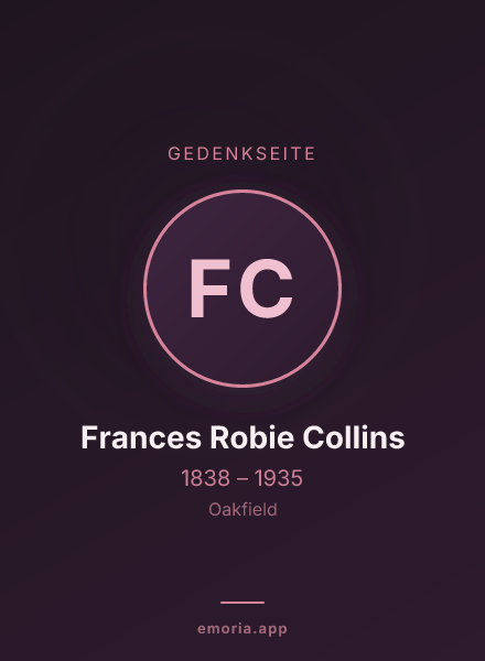 Gedenkportrait von Frances Robie Collins
