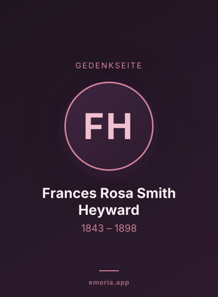 Gedenkportrait von Frances Rosa Smith Heyward
