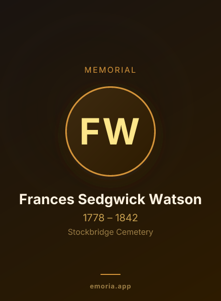 Memorial portrait of Frances Sedgwick Watson