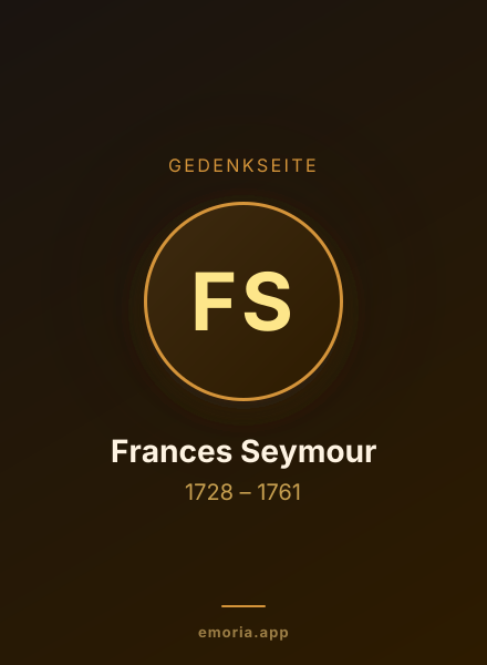 Gedenkportrait von Frances Seymour