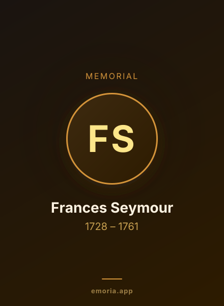 Memorial portrait of Frances Seymour