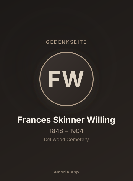 Gedenkportrait von Frances Skinner Willing
