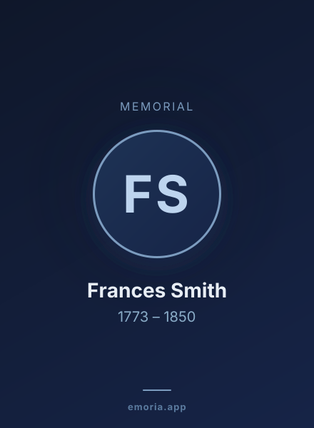 Memorial portrait of Frances Smith