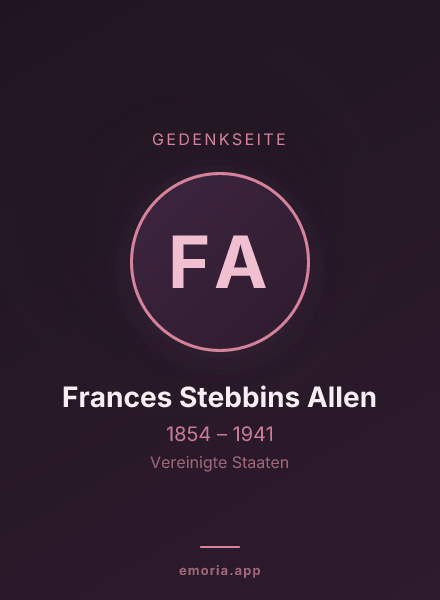 Gedenkportrait von Frances Stebbins Allen