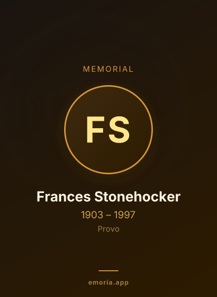 Memorial portrait of Frances Stonehocker