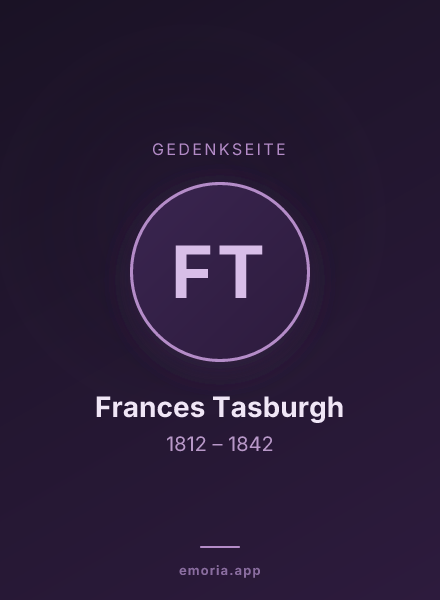 Gedenkportrait von Frances Tasburgh