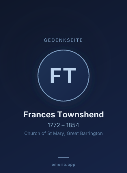 Gedenkportrait von Frances Townshend