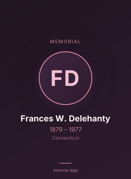 Memorial portrait of Frances W. Delehanty