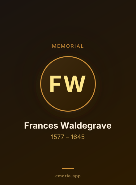 Memorial portrait of Frances Waldegrave