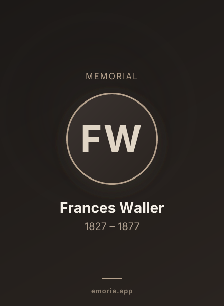 Memorial portrait of Frances Waller
