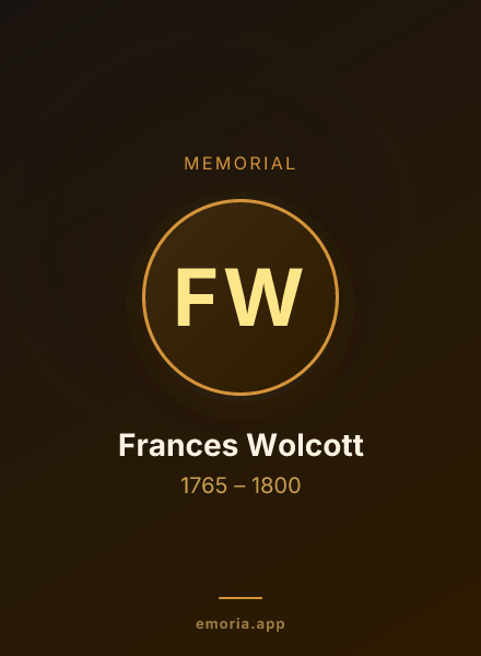 Memorial portrait of Frances Wolcott