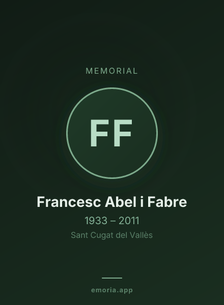 Memorial portrait of Francesc Abel i Fabre