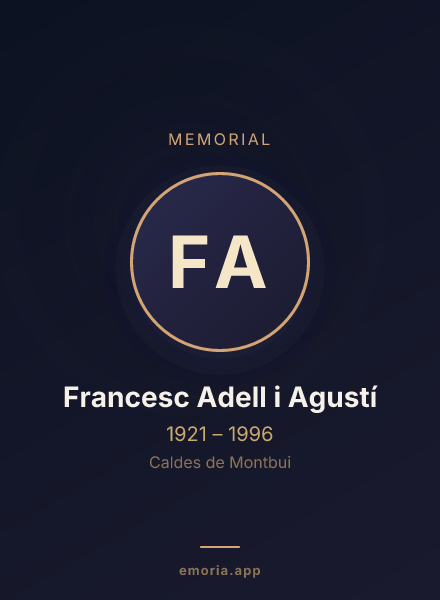 Memorial portrait of Francesc Adell i Agustí