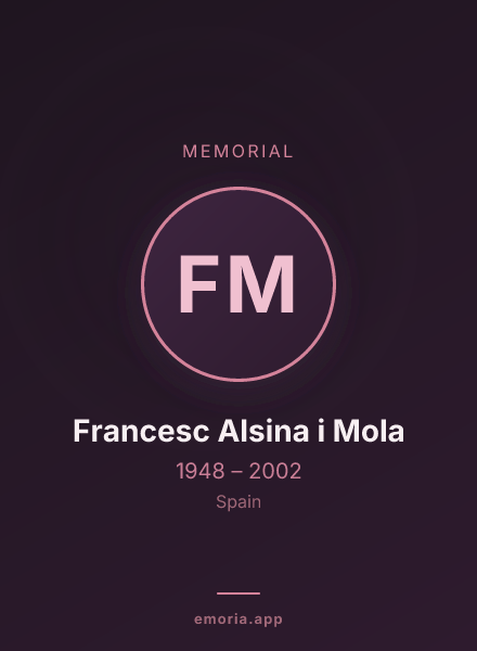 Memorial portrait of Francesc Alsina i Mola