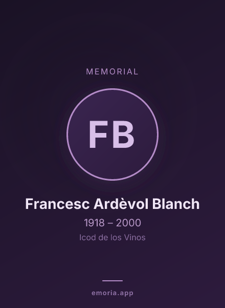 Memorial portrait of Francesc Ardèvol Blanch