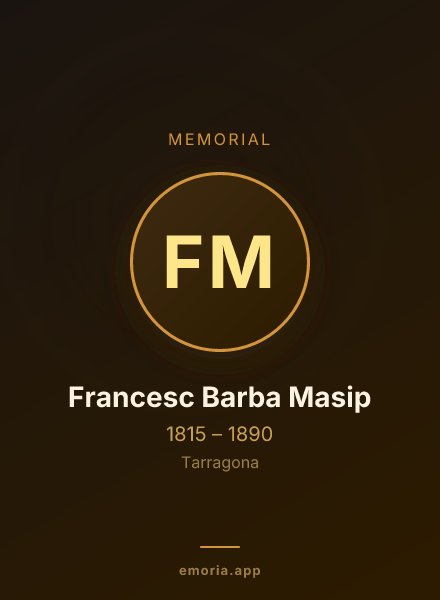 Memorial portrait of Francesc Barba Masip