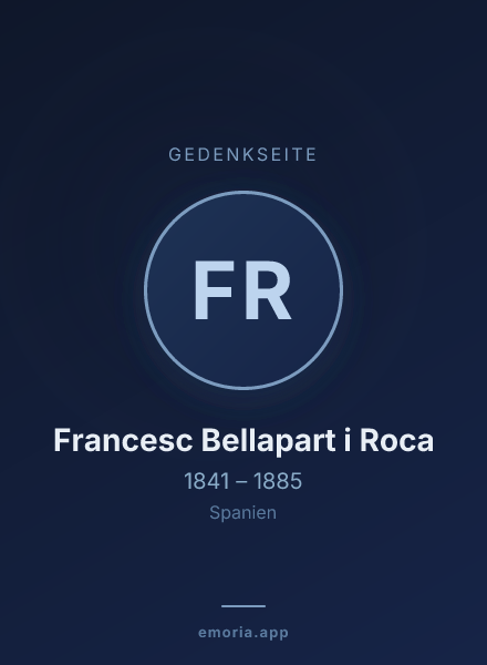 Gedenkportrait von Francesc Bellapart i Roca