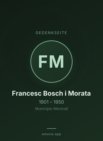 Gedenkportrait von Francesc Bosch i Morata