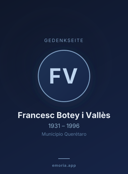 Gedenkportrait von Francesc Botey i Vallès