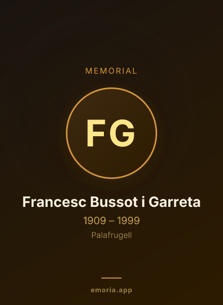 Memorial portrait of Francesc Bussot i Garreta