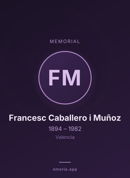 Memorial portrait of Francesc Caballero i Muñoz