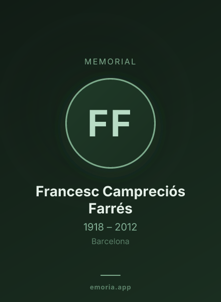 Memorial portrait of Francesc Campreciós Farrés