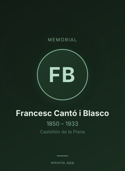 Memorial portrait of Francesc Cantó i Blasco