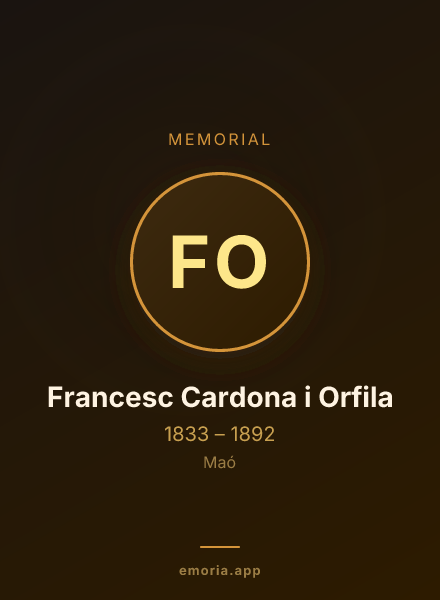 Memorial portrait of Francesc Cardona i Orfila
