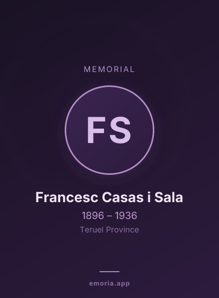 Memorial portrait of Francesc Casas i Sala